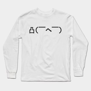 Angry Japanese Emoticon Kaomoji Long Sleeve T-Shirt